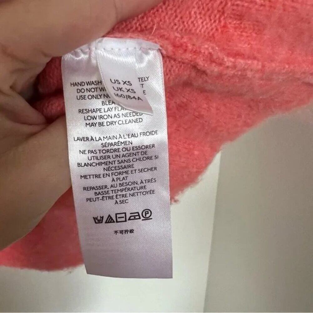 Anthropologie Coral Pink Cozy V-Neck Sweater - Picture 8 of 10